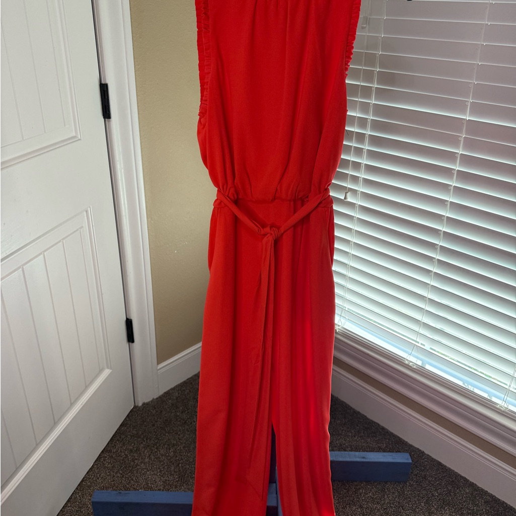 Vince Camuto Vibrant Orange Ruffled Top